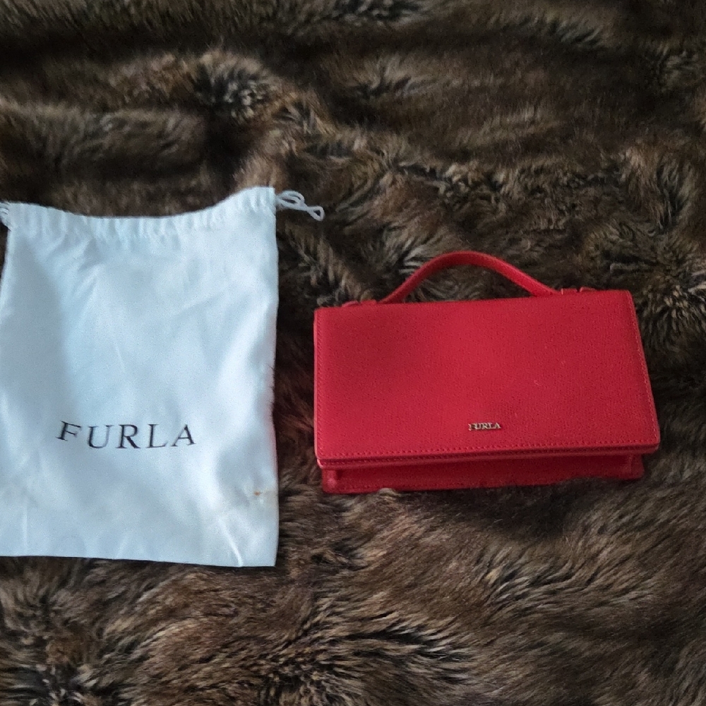 Furla Vibrant Red Clutch